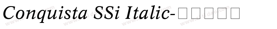 Conquista SSi Italic字体转换